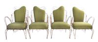 A Set of Four Iron Garden Chairs Height 32 1/4 inches. — SECOND HALF OF 20TH CENTURY