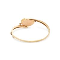 YELLOW GOLD AND OPAL BANGLE BRACELET