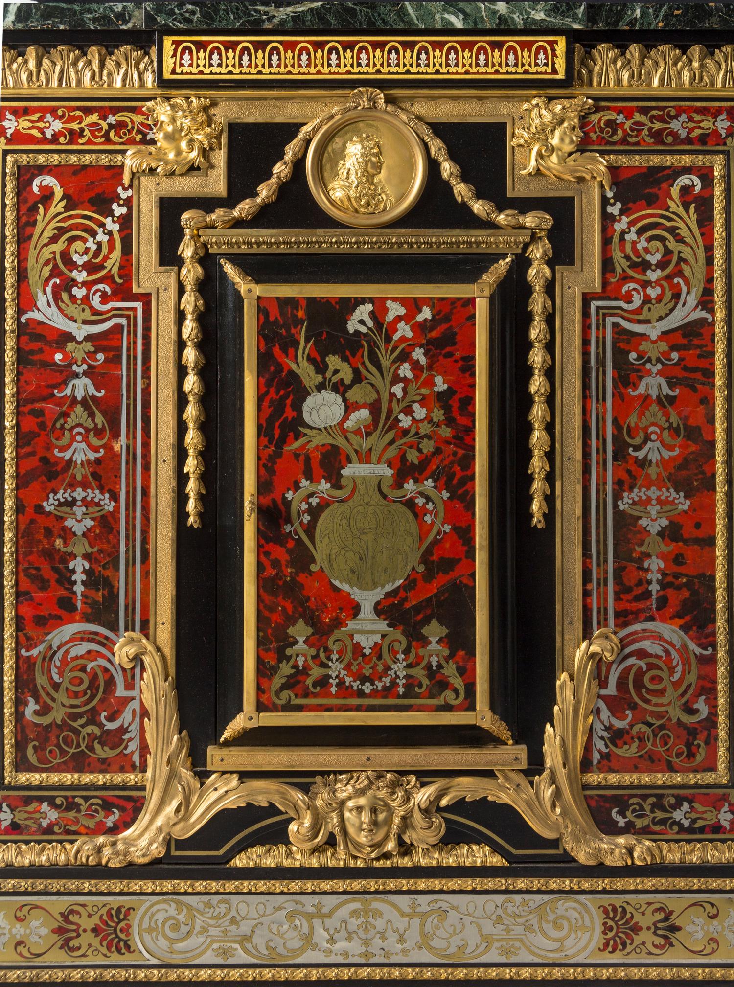 A Napoleon III Boulle and Ormolu Mounted Meuble à Hauteur d'Appui, Paul Sormani (French, 1817-1877), Height 46 x width 33 1/4 x depth 1