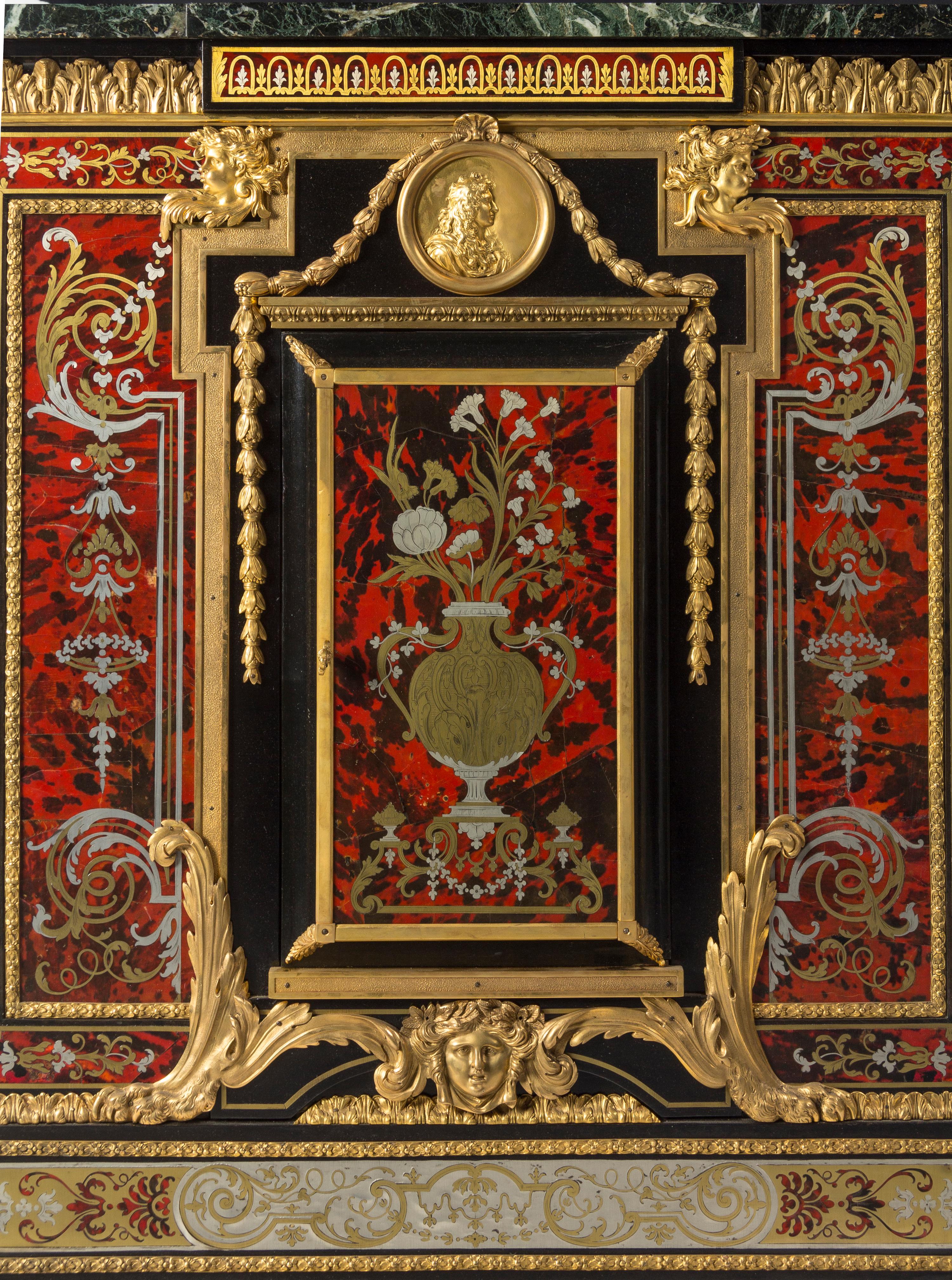 A Napoleon III Boulle and Ormolu Mounted Meuble à Hauteur d'Appui, Paul Sormani (French, 1817-1877), Height 46 x width 33 1/4 x depth 1