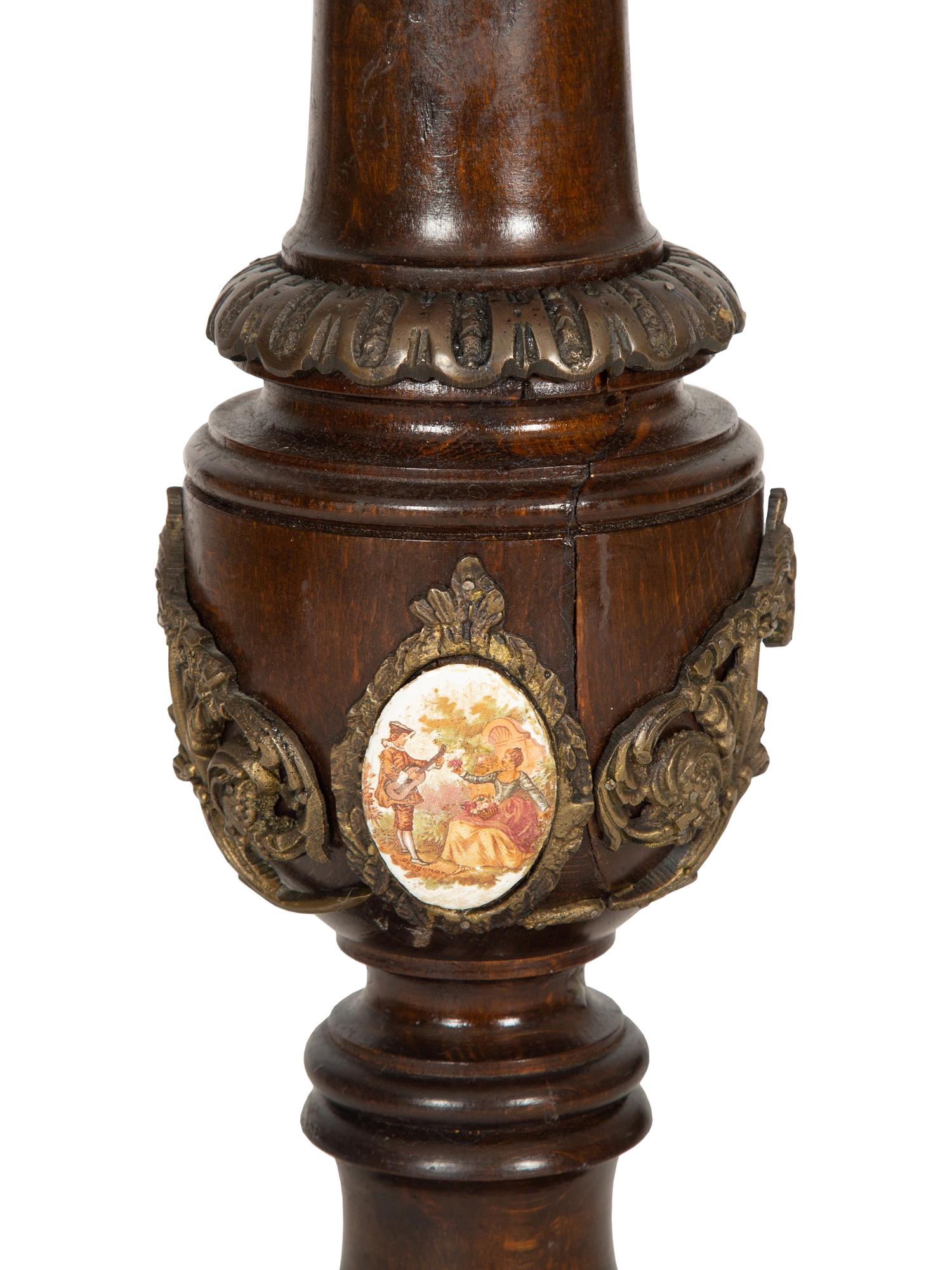 A Napoleon III Brass Mounted Table with Green Marble Inset Top and Base — 20th Century