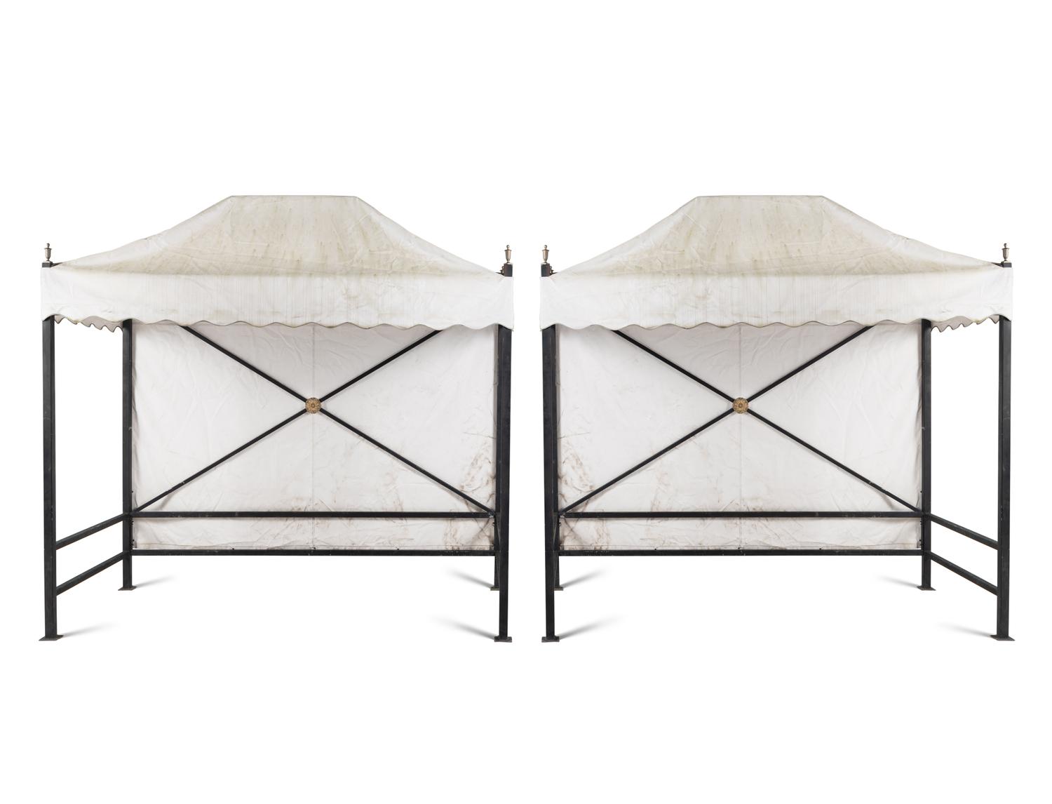 A Pair of Mario Papperzini 'Amalfi' Cabanas with Covers
