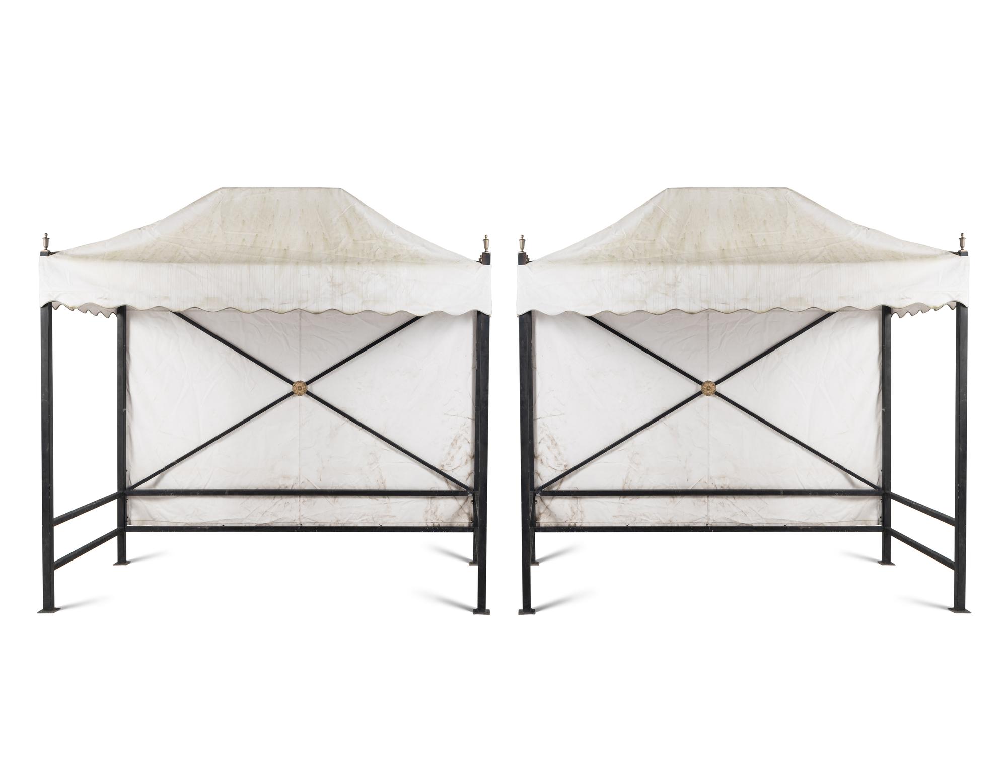A Pair of Mario Papperzini 'Amalfi' Cabanas with Covers