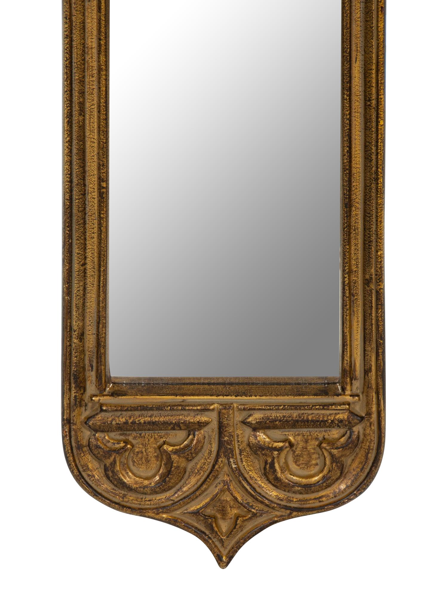 A Pair of Art Nouveau Gilt Framed Pier Mirrors