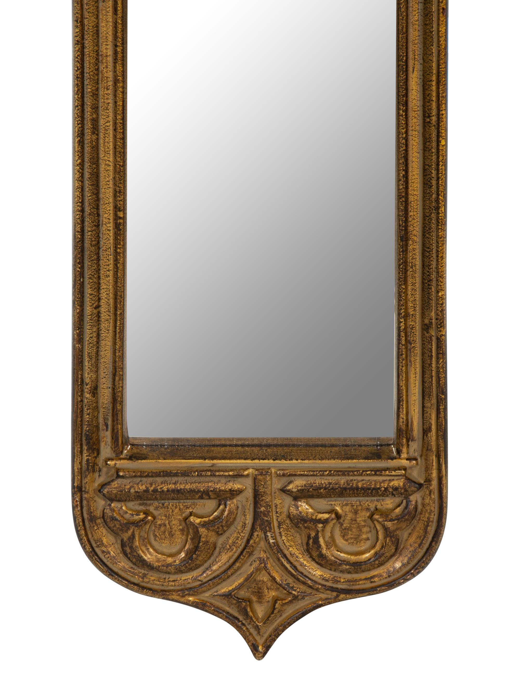 A Pair of Art Nouveau Gilt Framed Pier Mirrors