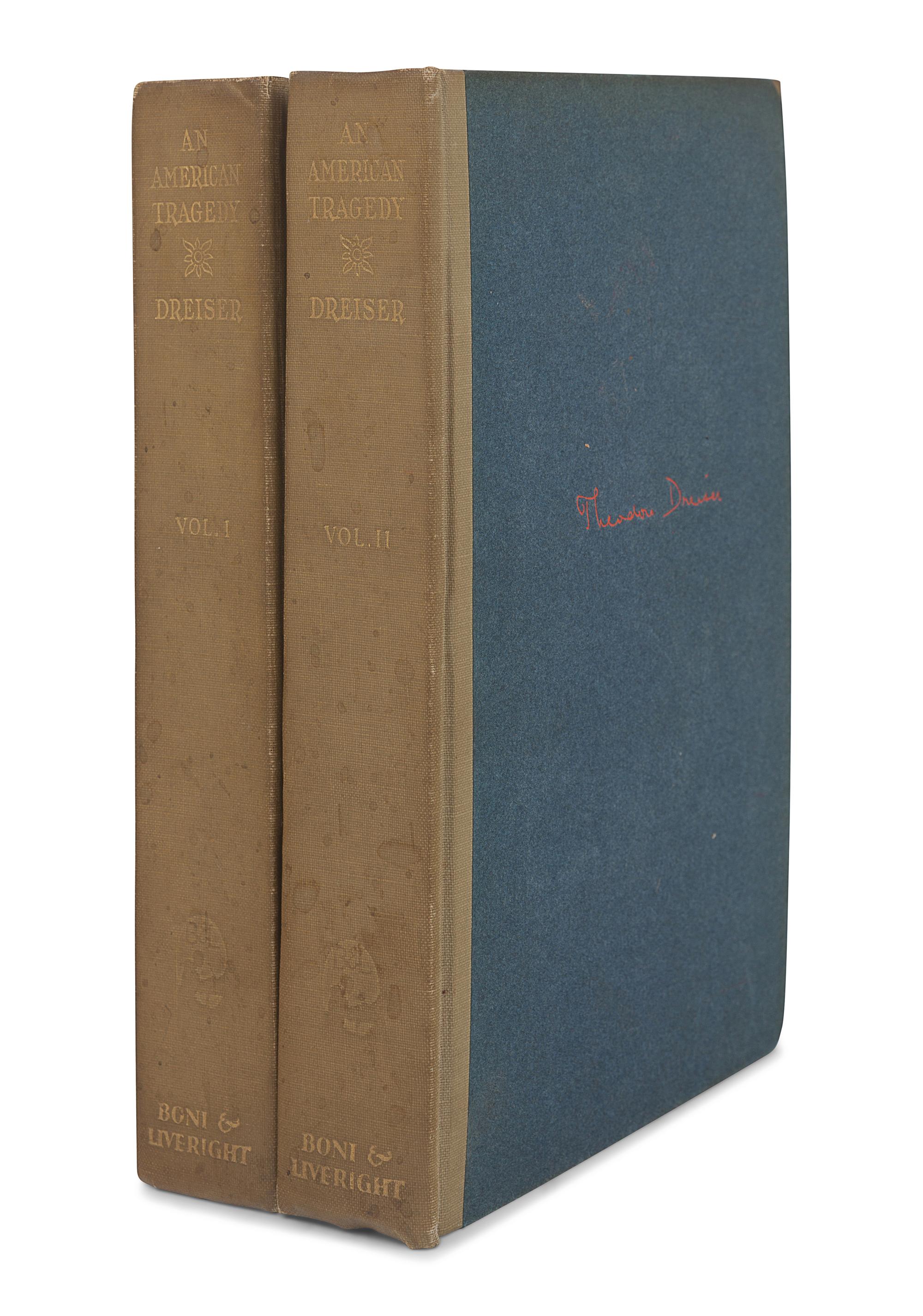 DREISER, Theodore (1871-1945). An American Tragedy. New York: Boni & Liveright, 1925.