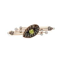 DIAMOND AND MULTIGEM BROOCH