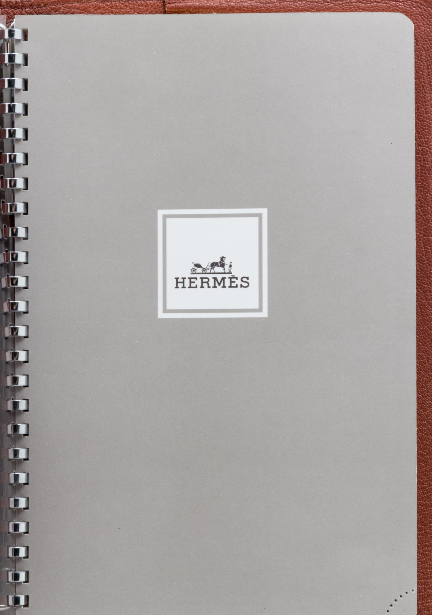 An Hermes Brown Lizard GM Agenda, 7" x 5.5" x .5".