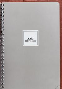 An Hermes Brown Lizard GM Agenda, 7" x 5.5" x .5".