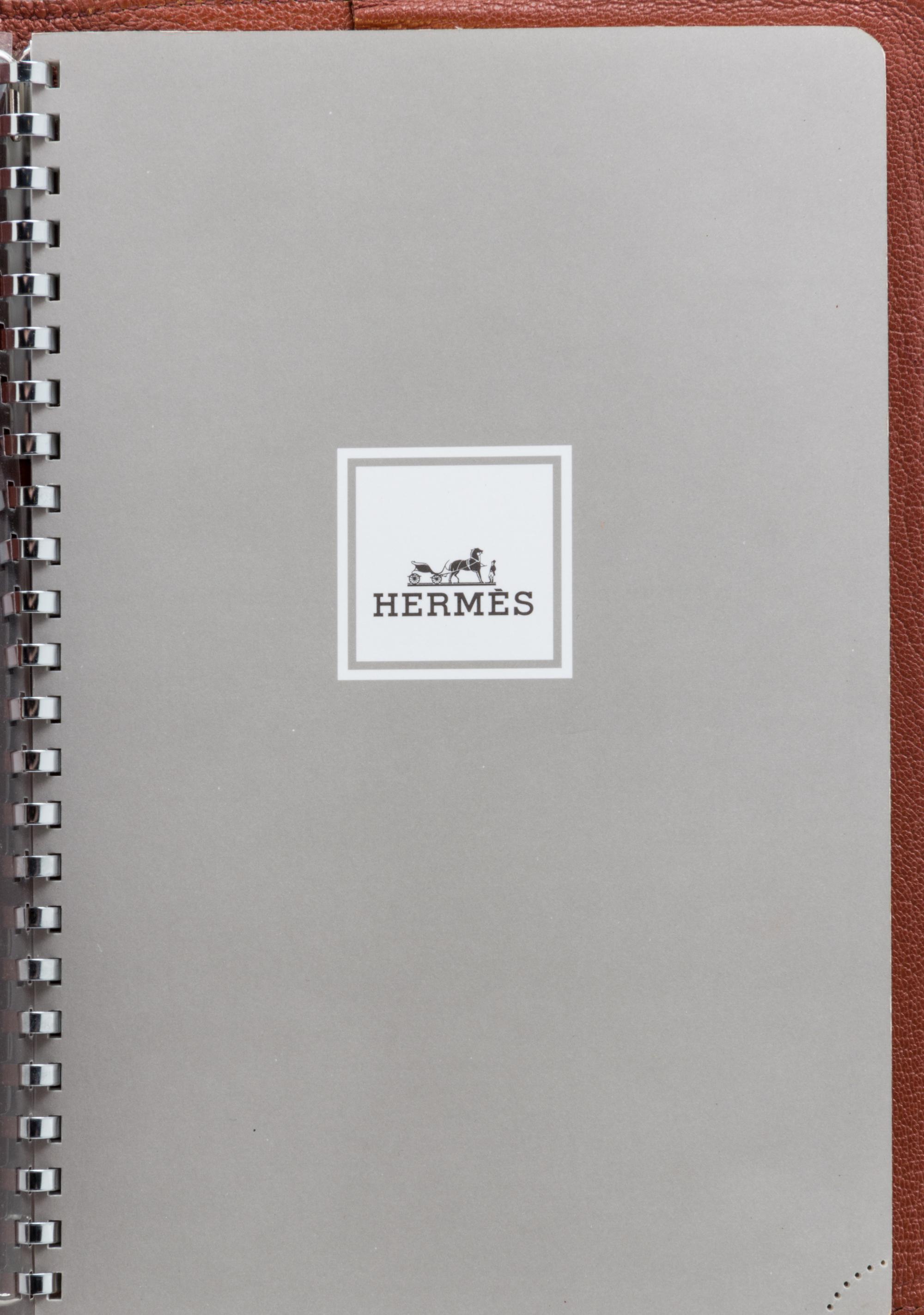 An Hermes Brown Lizard GM Agenda, 7" x 5.5" x .5".