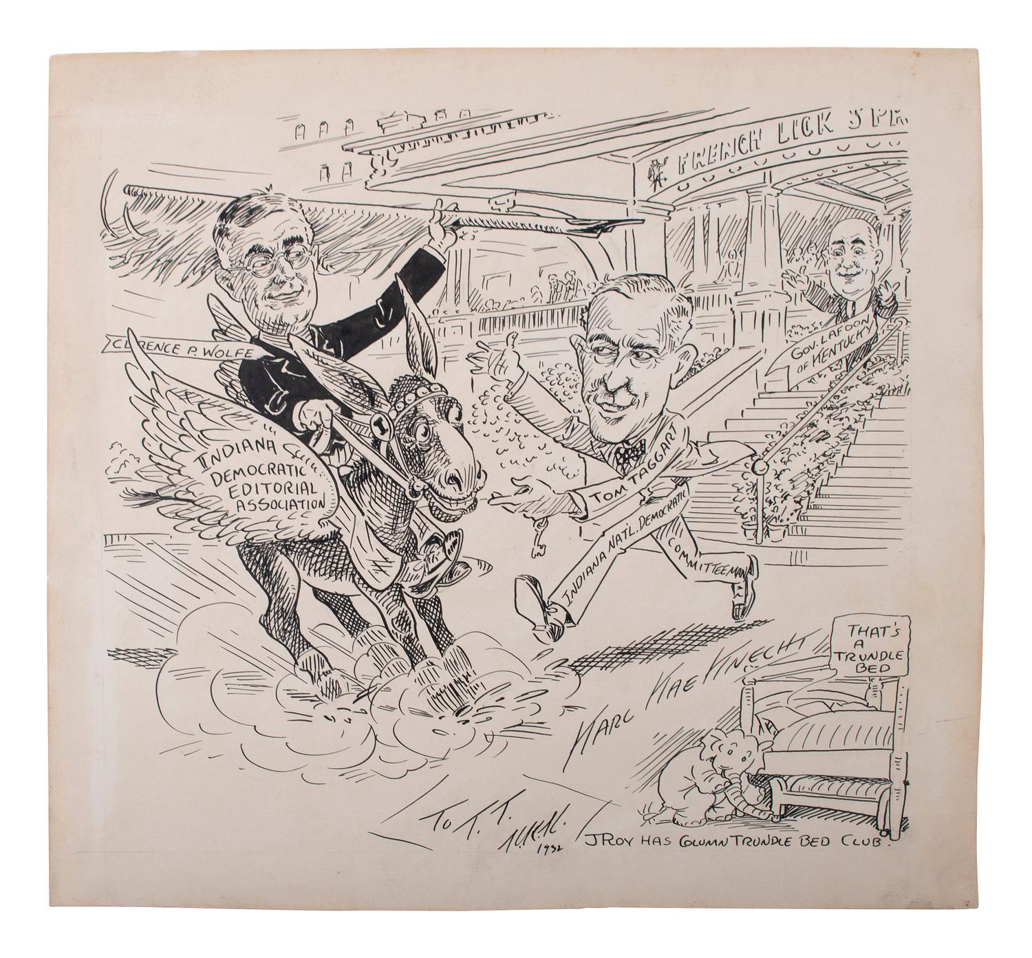 [INDIANA]. Posters, cigar boxes, and ephemera related to Indiana politicians incl. Thomas MARSHALL.
