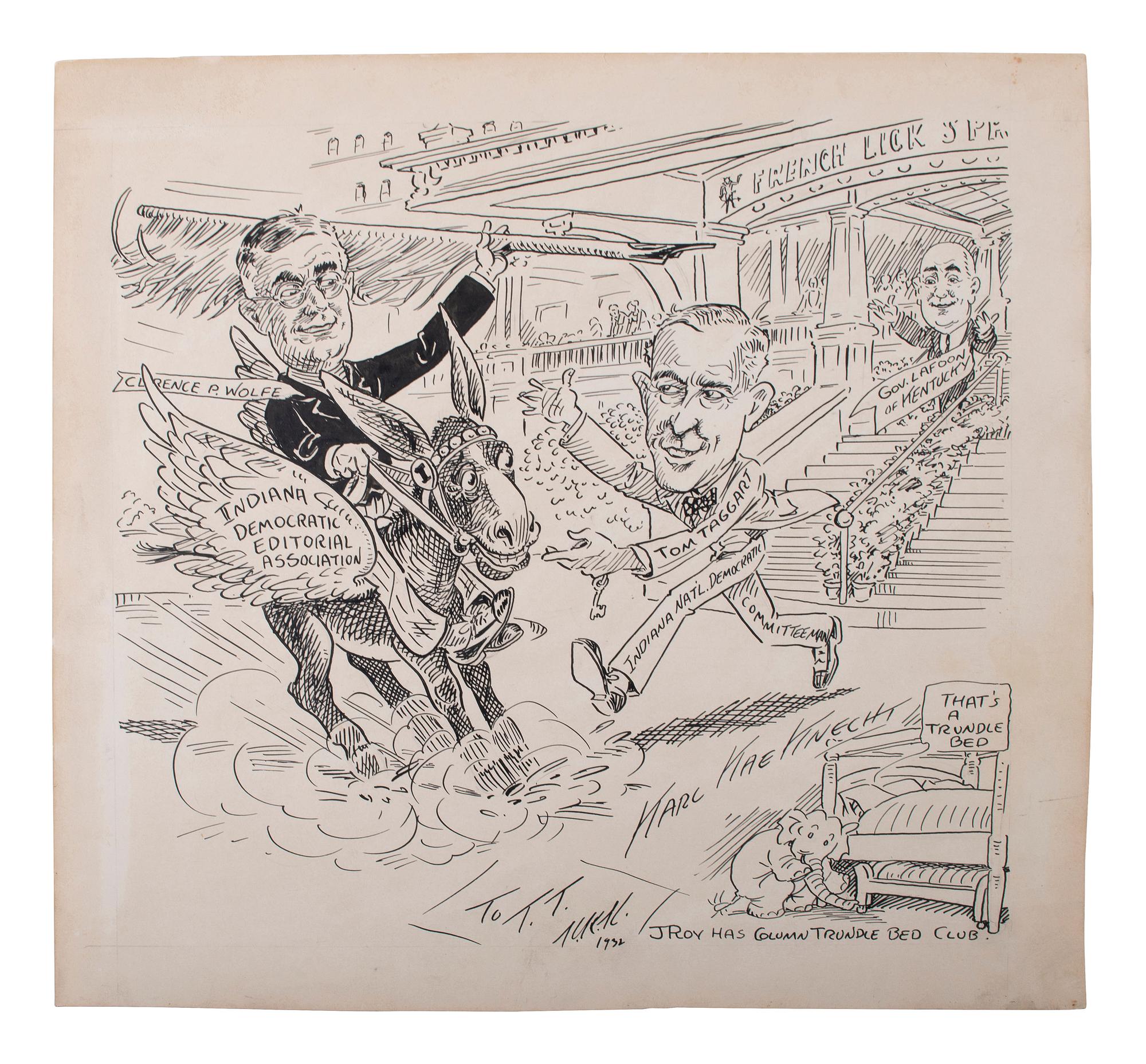 [INDIANA]. Posters, cigar boxes, and ephemera related to Indiana politicians incl. Thomas MARSHALL.