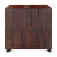 An English Mahogany Campaign Bureau Chest