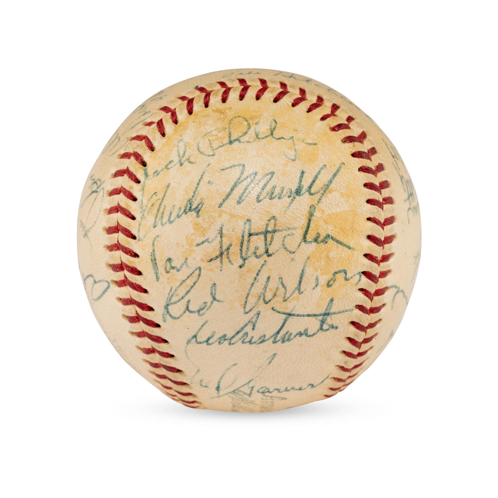 A 1955 Detroit Tigers Team Signed Autograph Baseball (Beckett Authentication Services)