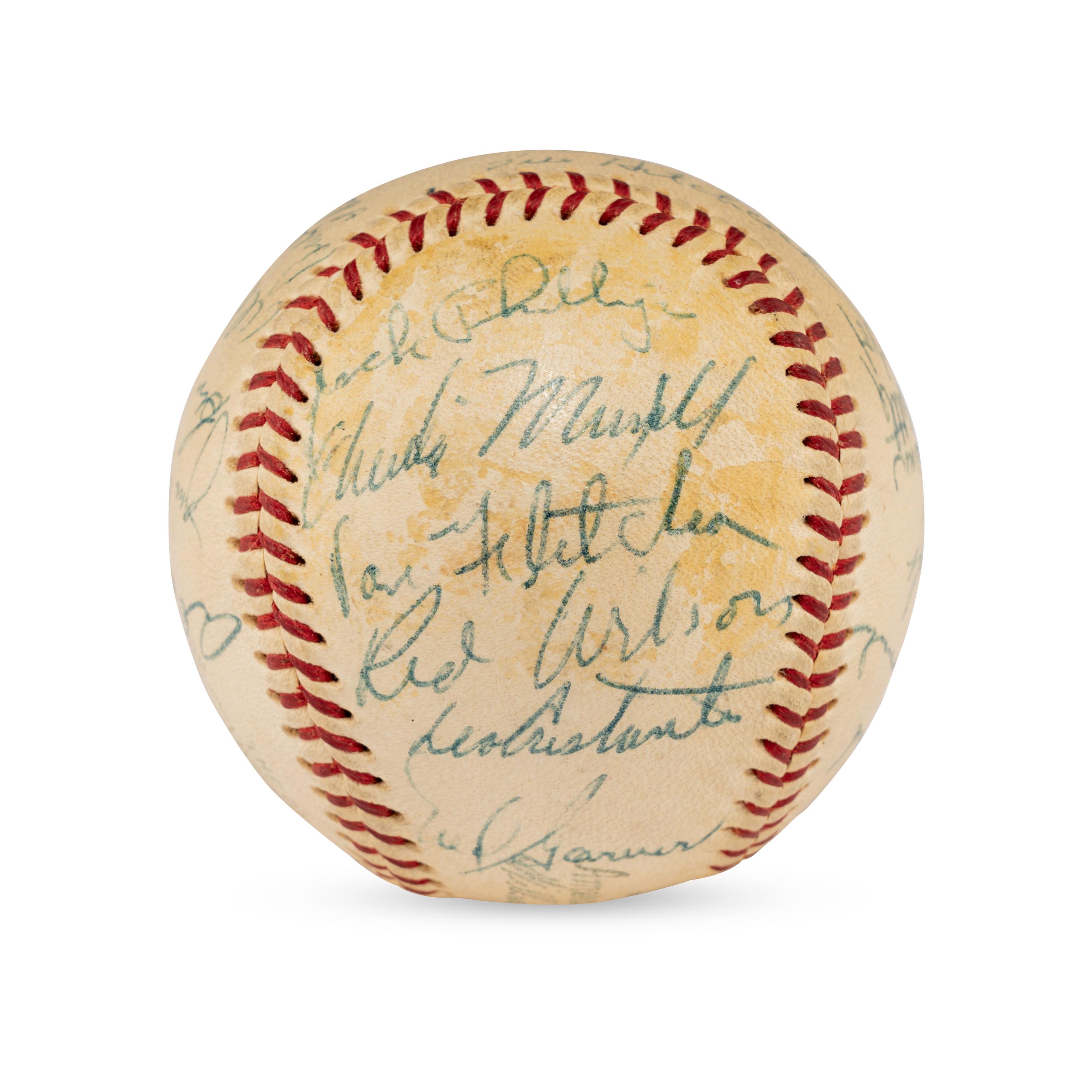 A 1955 Detroit Tigers Team Signed Autograph Baseball (Beckett Authentication Services)