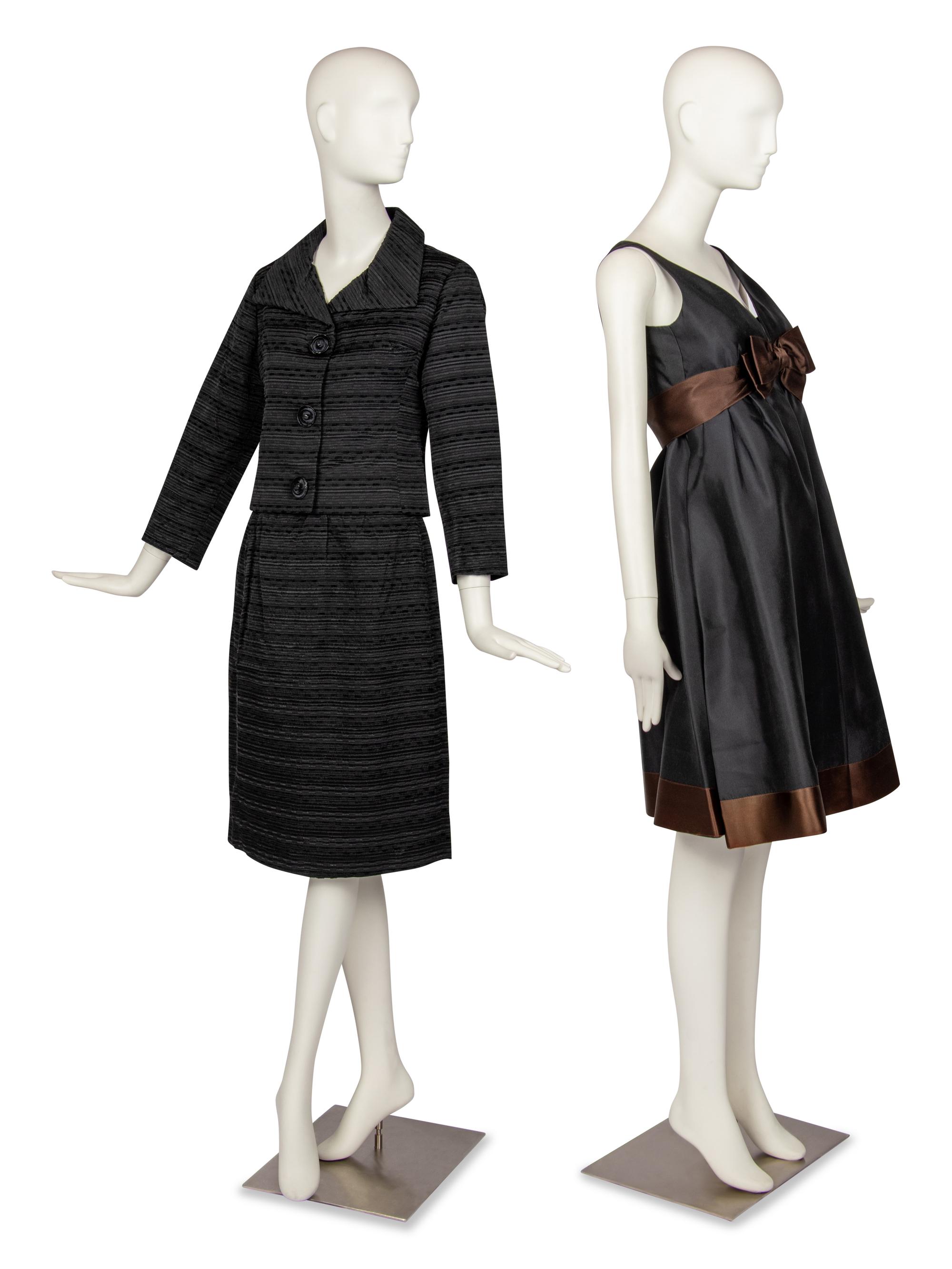 Geoffrey Beene Dress and Guy Laroche Suit, 1960s