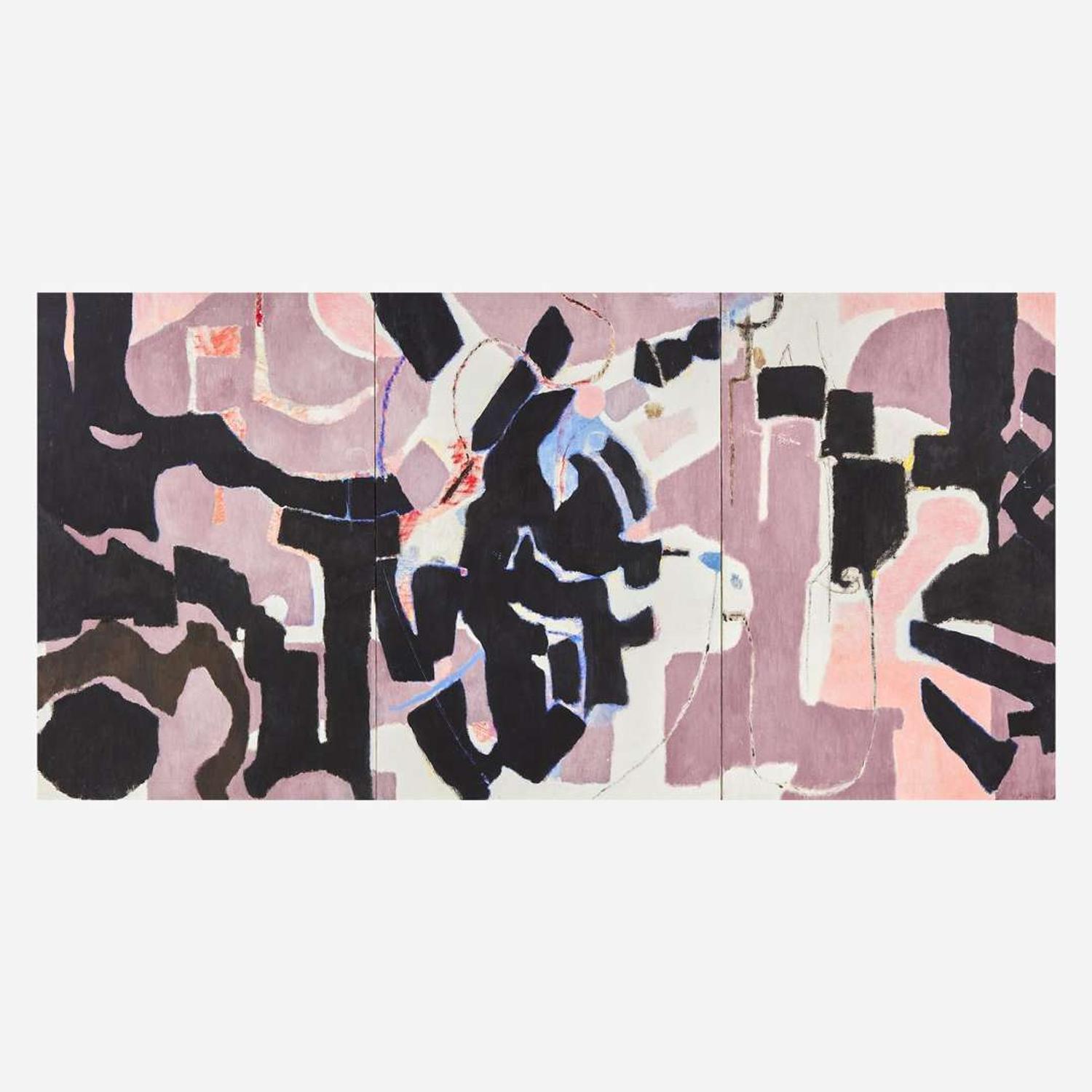 Patricia Mangione (American, 1915-2002) Untitled (Abstract Triptych)