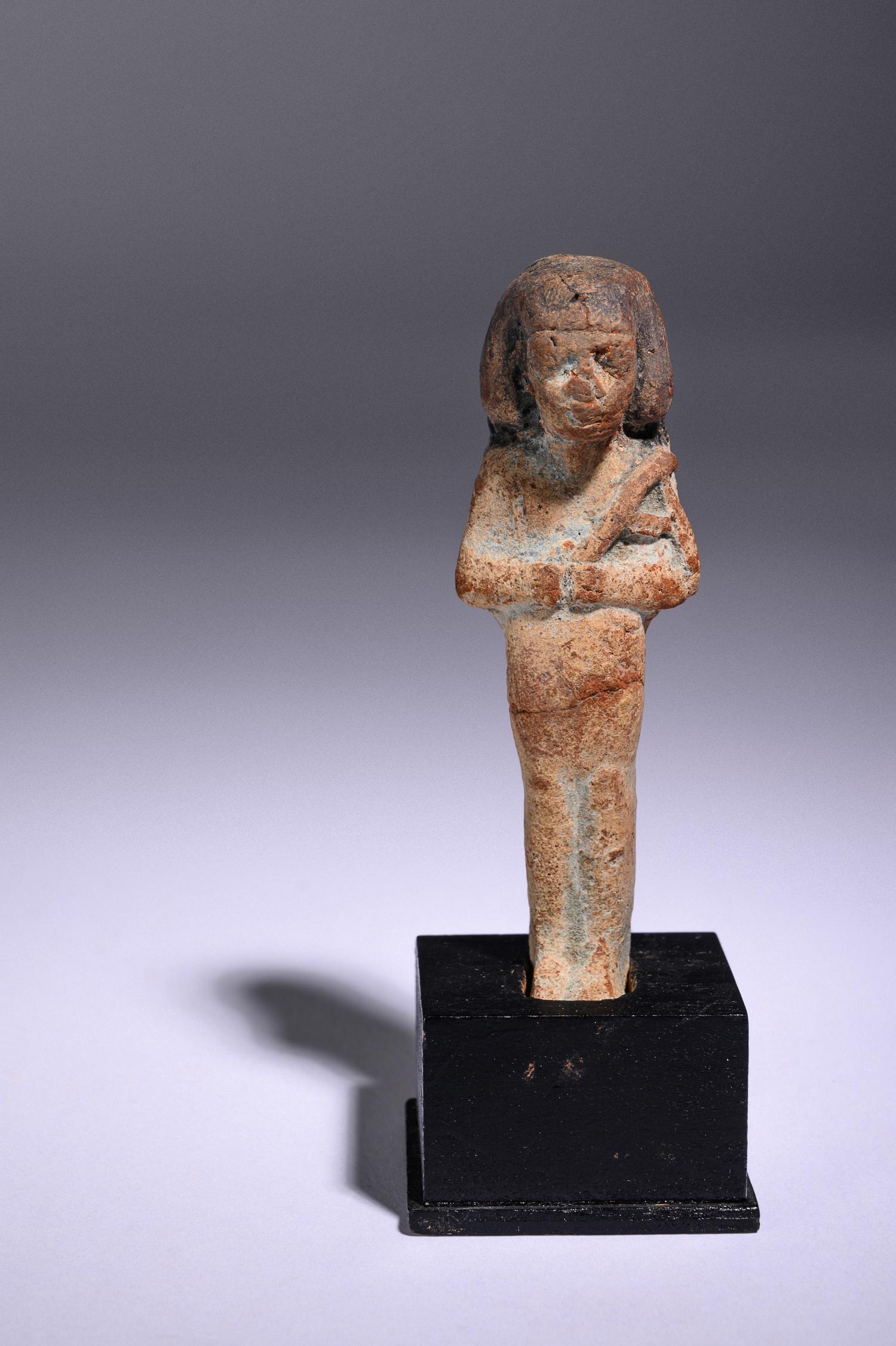 An Egyptian Terracotta Ushabti with Pigment