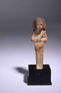 An Egyptian Terracotta Ushabti with Pigment
