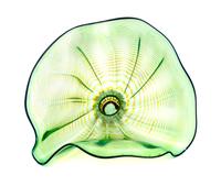 A Studio Art Glass Sculpture, Manner of Dale Chihuly Width 12 1/2 inches.