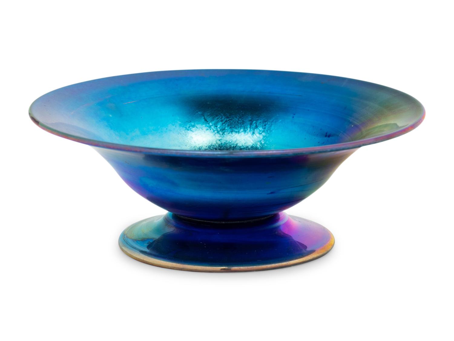 A Tiffany Studios Favrile Glass Footed Bowl