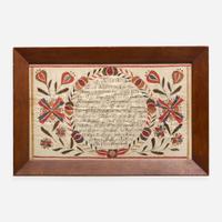 A Fraktur birth and baptism record for Friederica Vamberg Johann Conrad Gilbert (1734-1812)