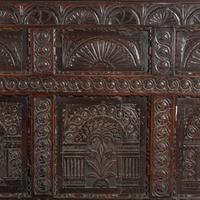 An English Oak Box Settle