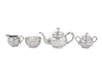 A Chinese Export Silver Tea Service