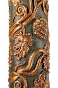 A Pair of Continental Painted and Parcel Gilt Columns