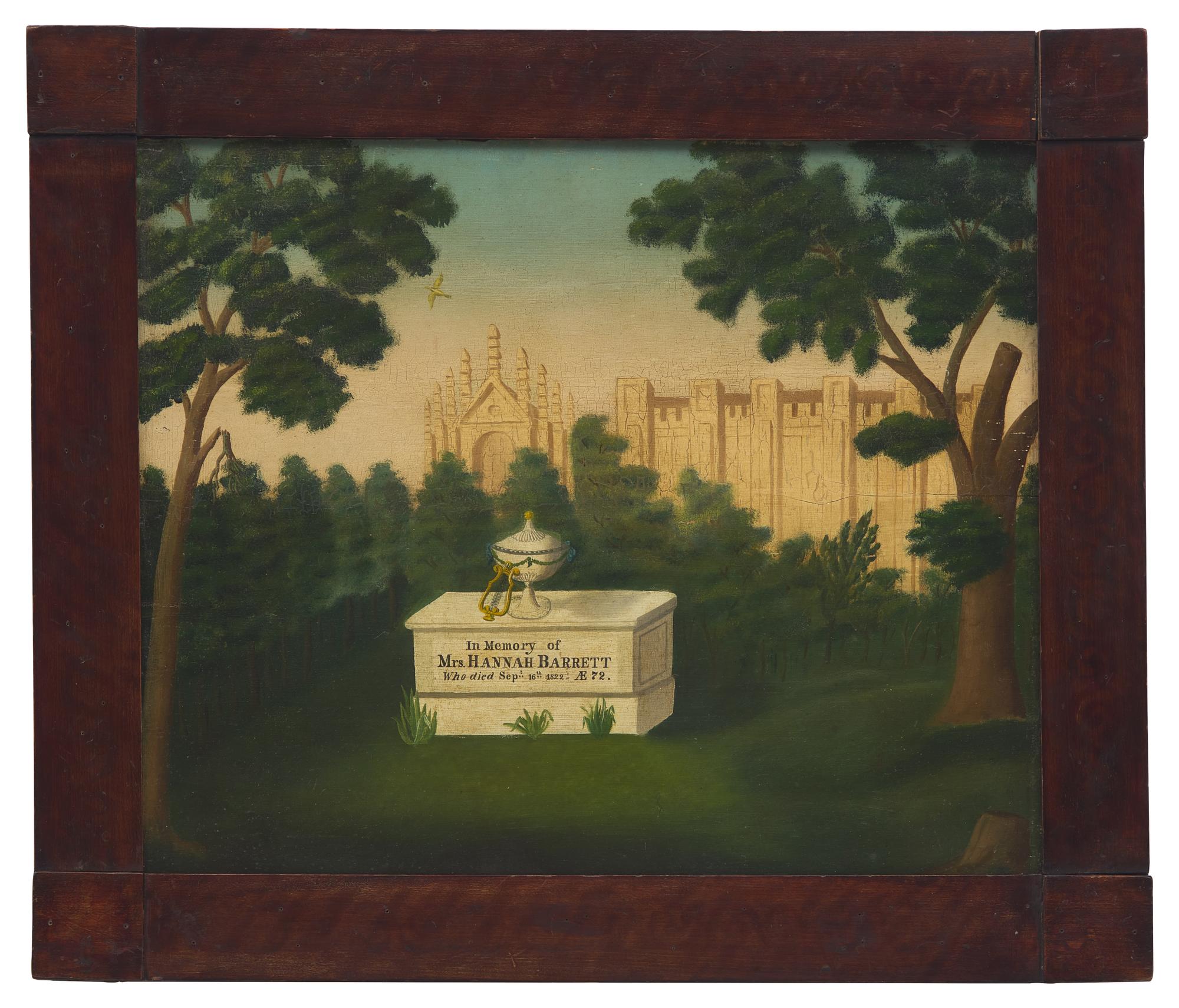 American School 19th Century, A Memorial for Hannah Barrett (1749-1822) of Danvers, Massachusetts