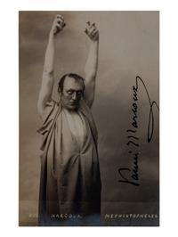 [20TH-CENTURY OPERA SINGERS]. A group of 5 signed photographs or photographic postcards of opera singers from the 1910s, comprising images of: