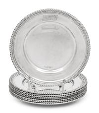 A Set of Eight American Silver Hors d'oeuvres Plates