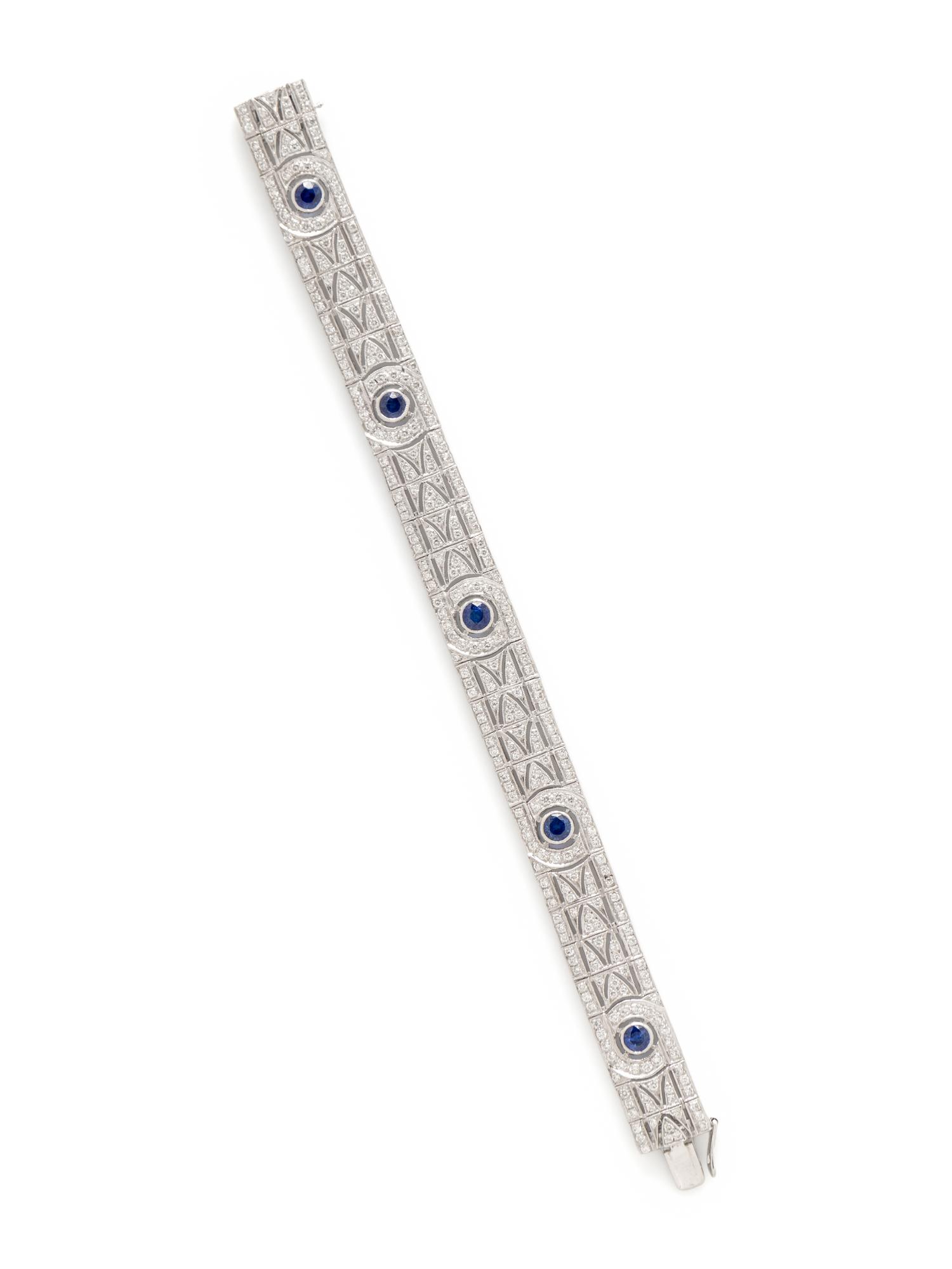 DIAMOND AND SAPPHIRE BRACELET