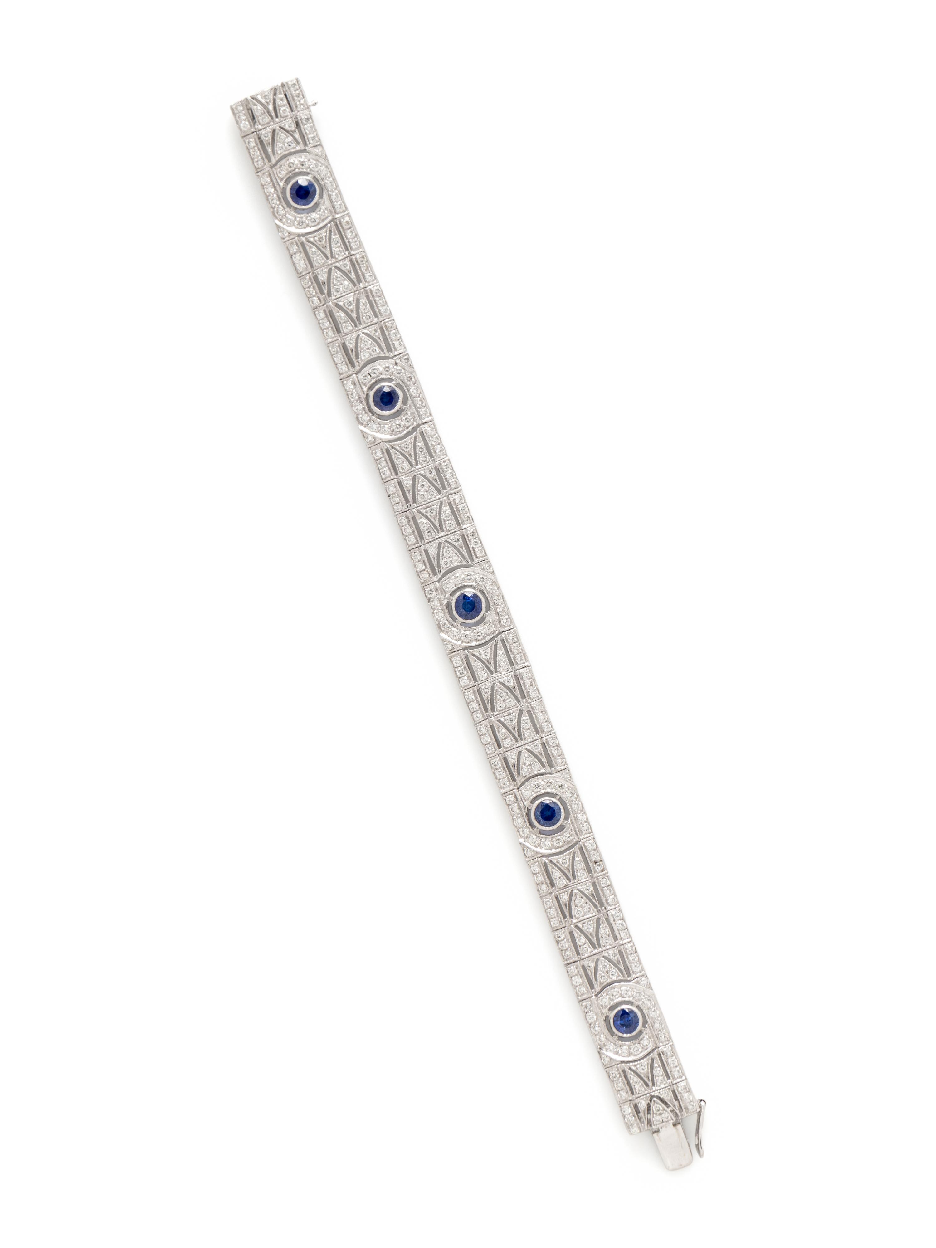 DIAMOND AND SAPPHIRE BRACELET