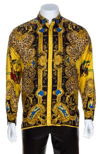 A Gianni Versace Silk Atelier Print Shirt, Size 50.