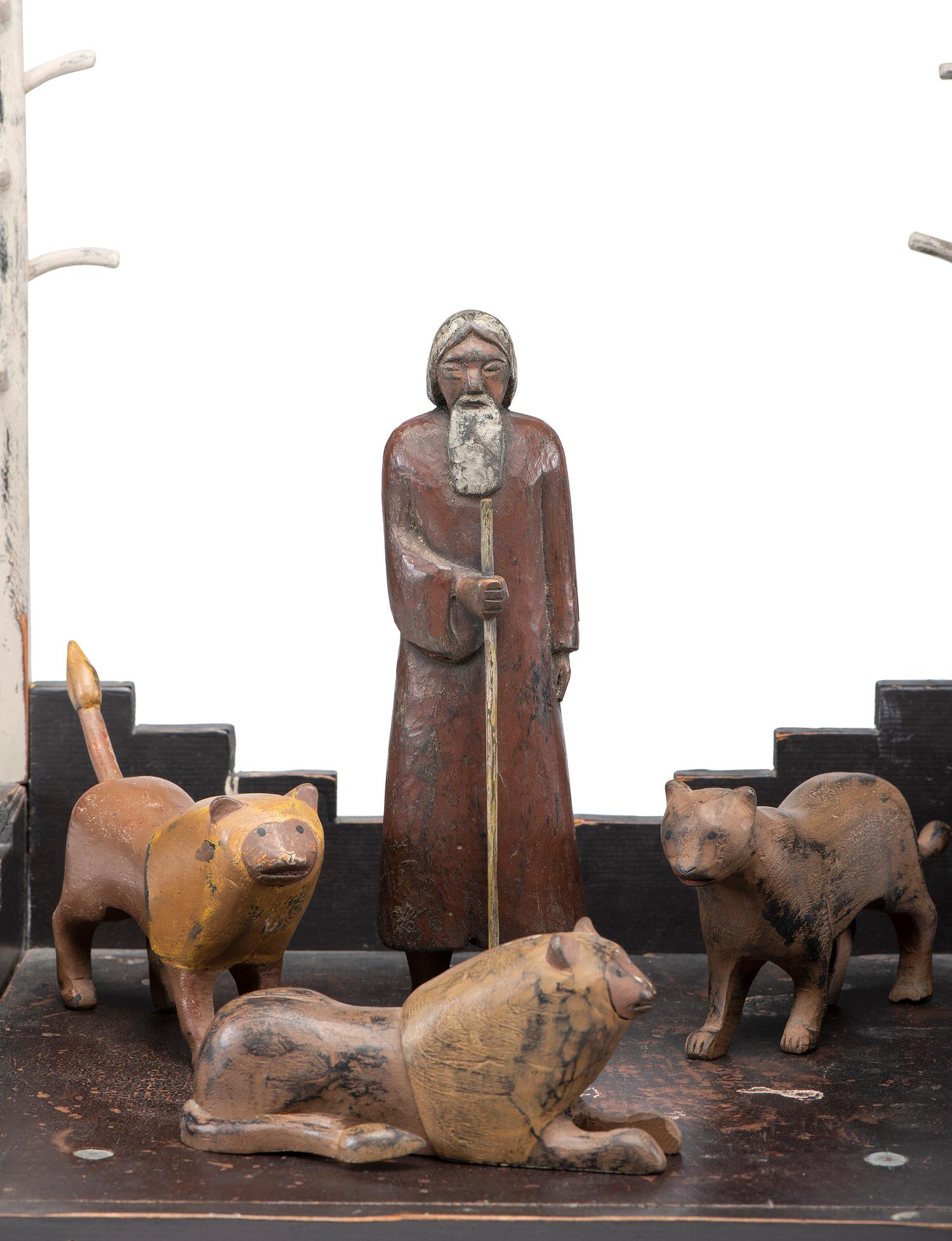 A Carved and Painted Folk Art Group by Steve Armstrong (b. 1945)