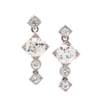 ANTIQUE, DIAMOND EARRINGS
