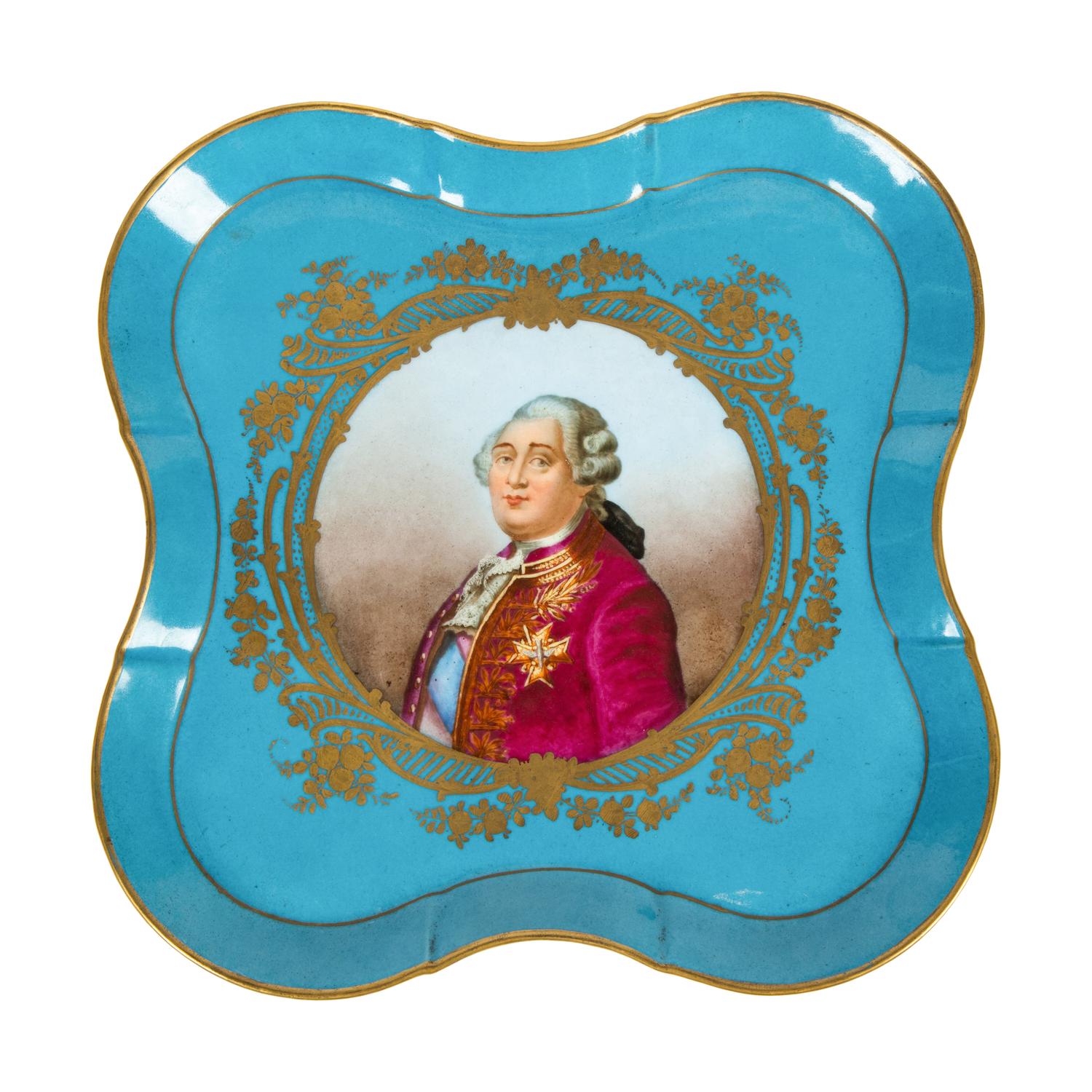 A Sèvres Style Porcelain Tray Depicting Louis XVI — 19TH CENTURY