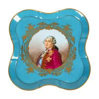 A Sèvres Style Porcelain Tray Depicting Louis XVI — 19TH CENTURY