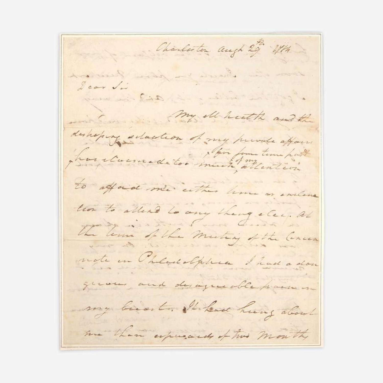 [Washington, George] Greene, Nathanael Autograph Draft Letter, signed