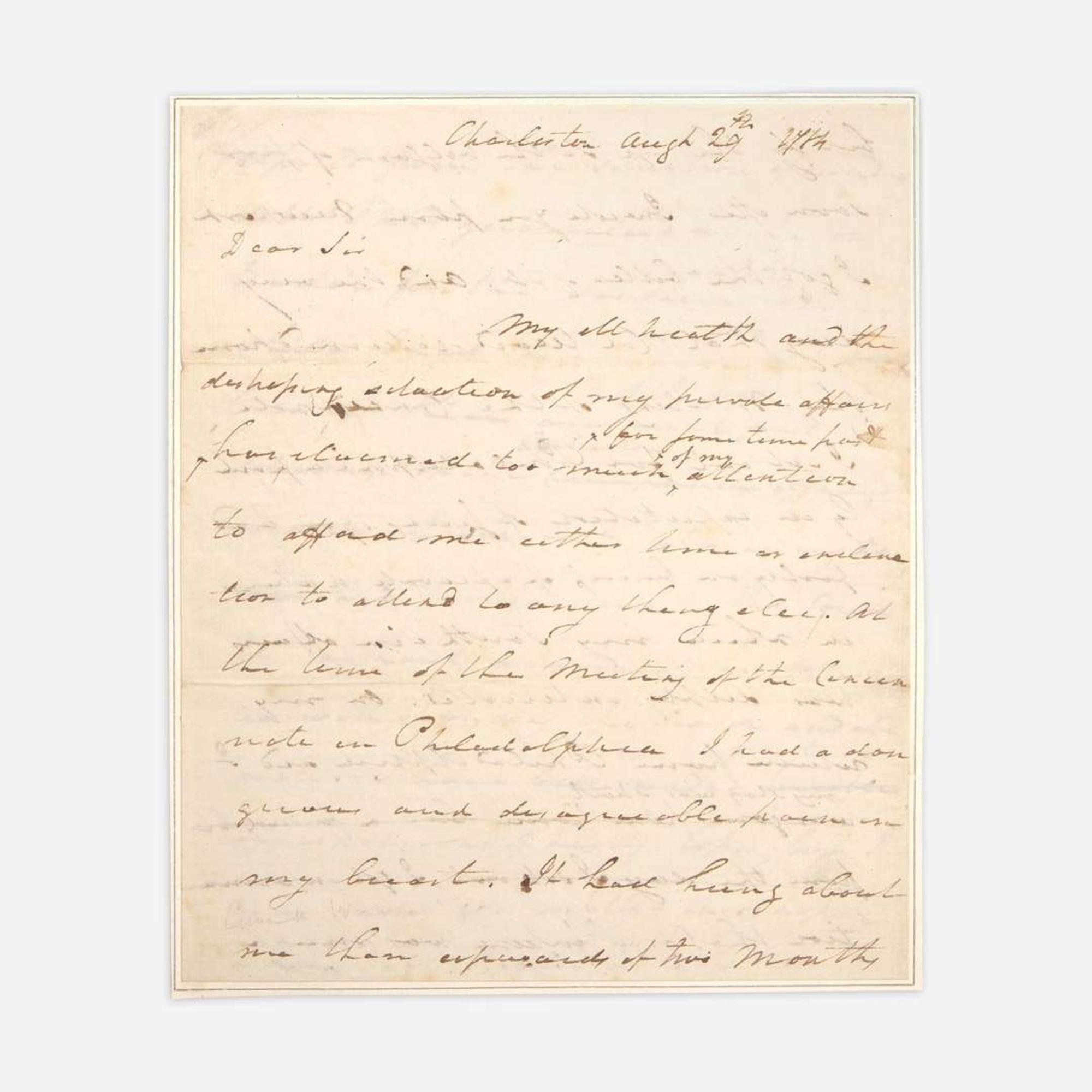 [Washington, George] Greene, Nathanael Autograph Draft Letter, signed