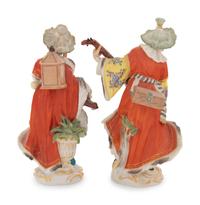 A Pair of Meissen Porcelain Malabar Figures