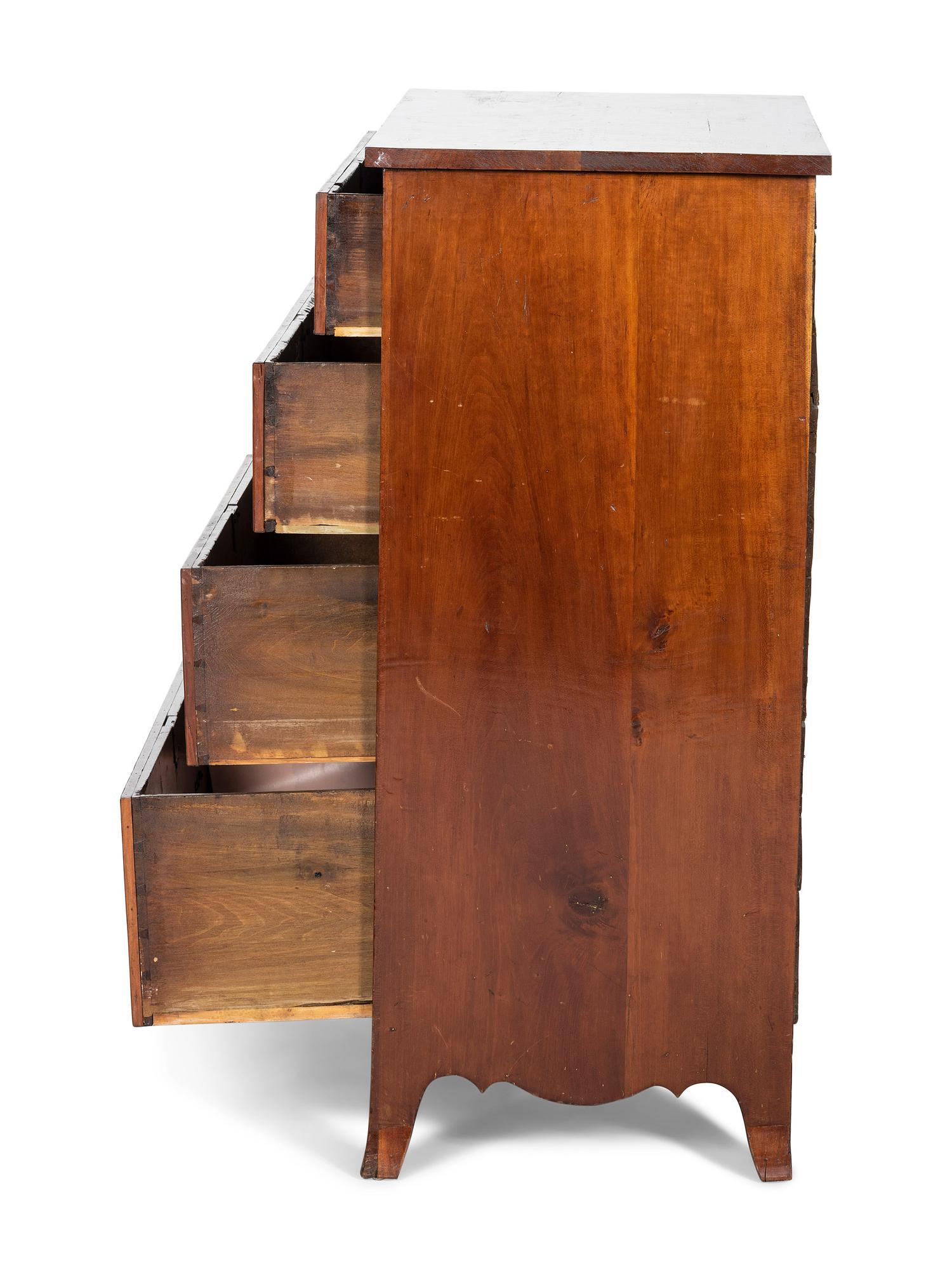 A Federal Cherrywood Inlaid Chest of Drawers