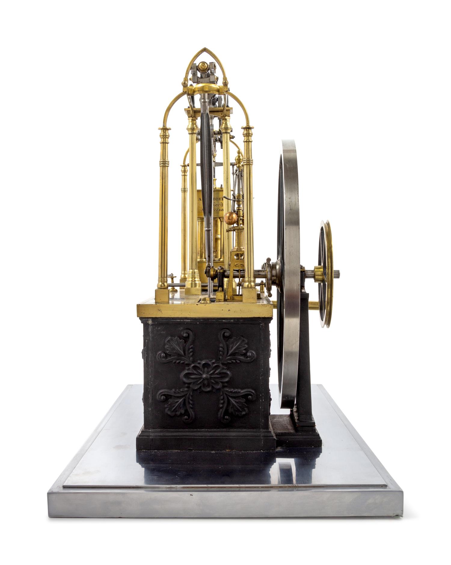 A Brass and Silvered Metal Chadburns Condensing Steam Engine