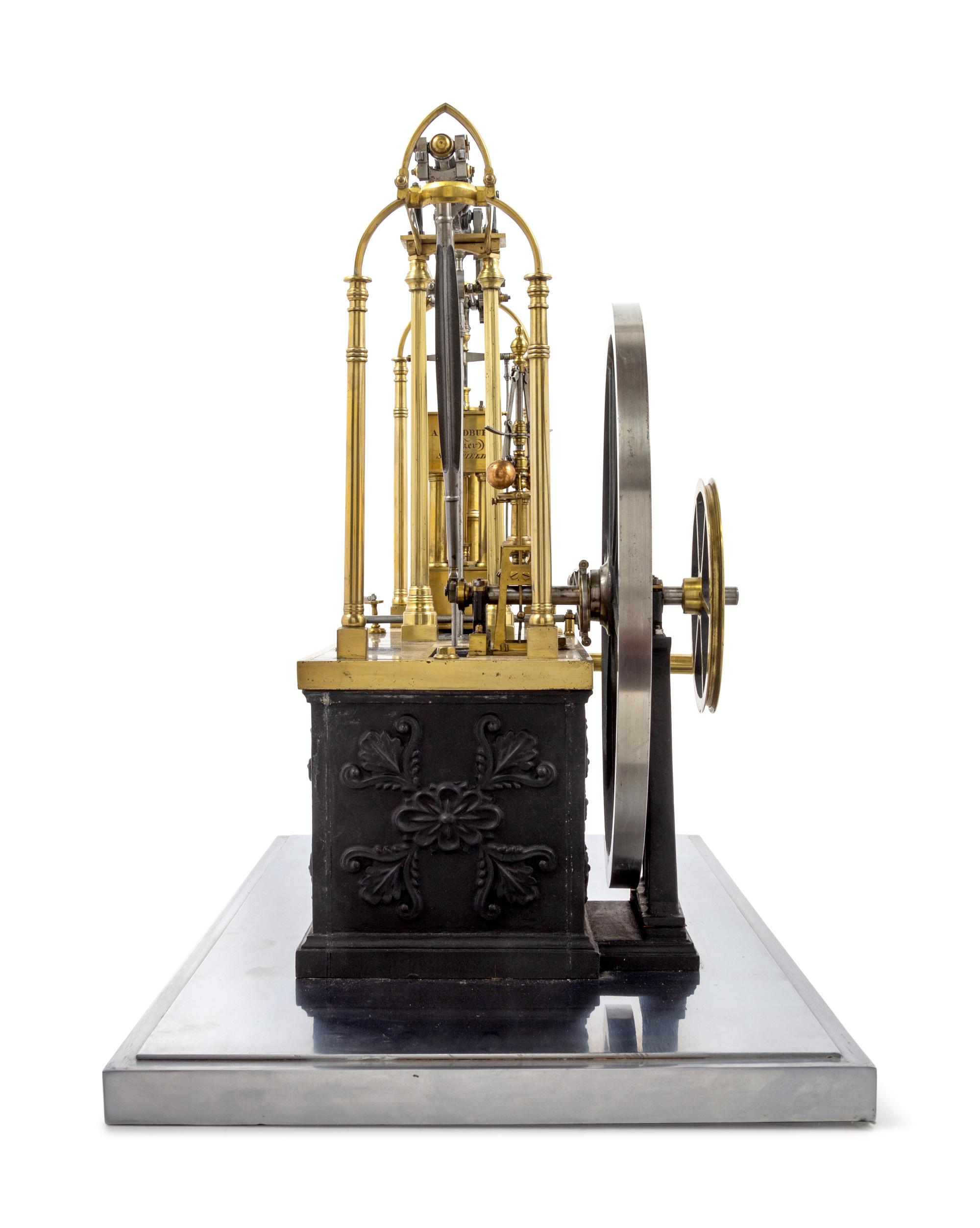 A Brass and Silvered Metal Chadburns Condensing Steam Engine