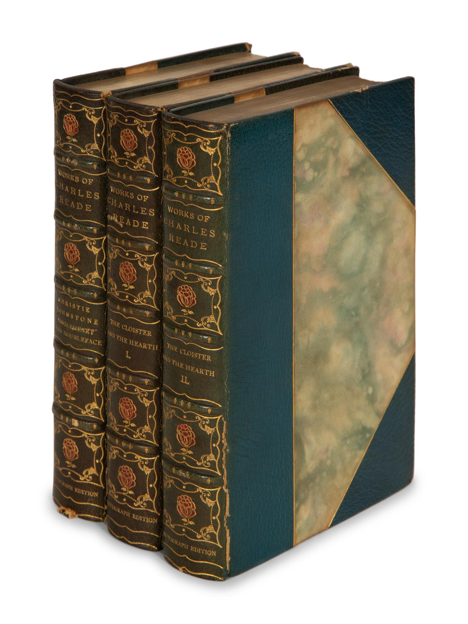 BINDINGS: Works of Charles Read , Autograph Edition, 21/5025 Volumes
