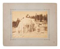 [WESTERN AMERICANA]. JACKSON, William Henry (1843-1942), photographer. A group of 2 albumen photographs of Yellowstone National Park, Wyoming. Ca 1870s.