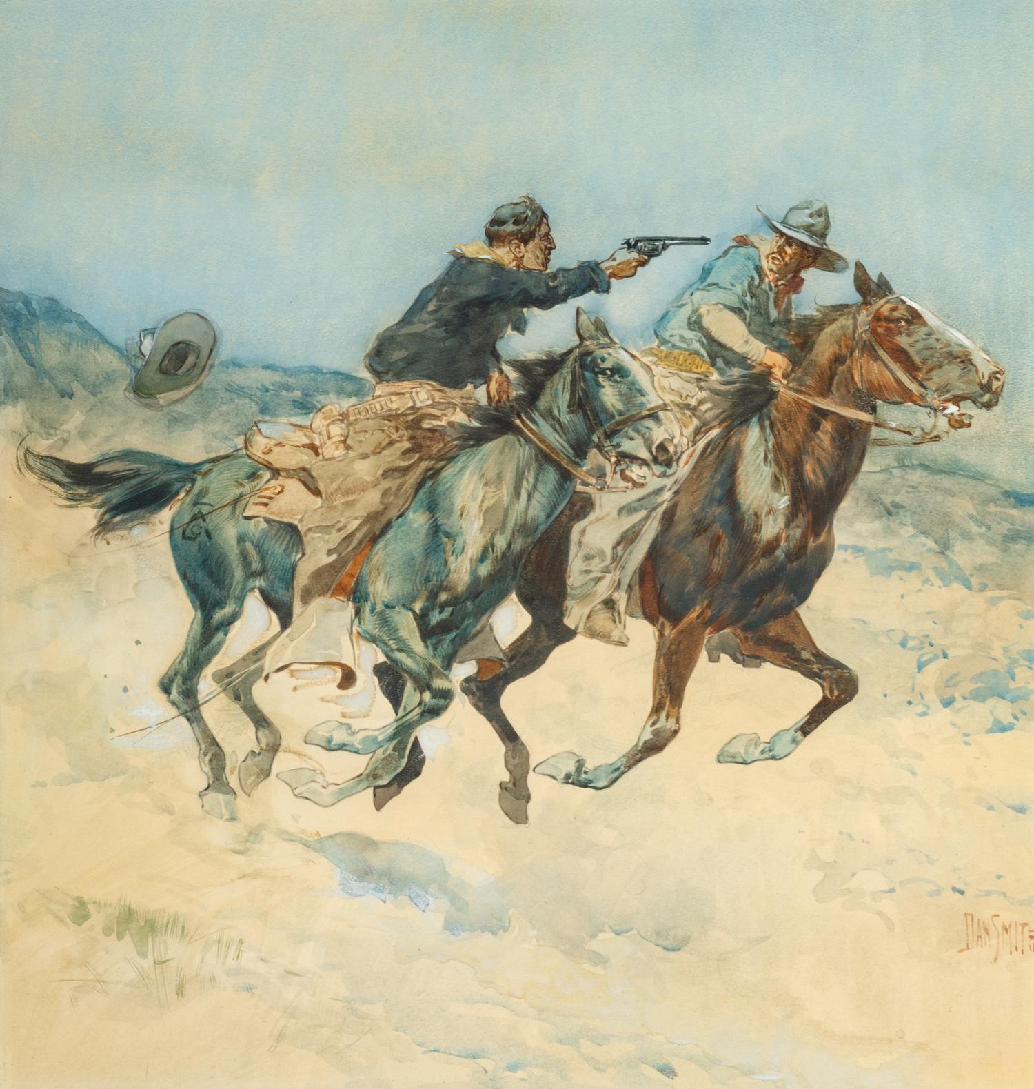 Dan Smith Sight 15 1/2 x 14 1/2 inches — (American, 1865-1934)