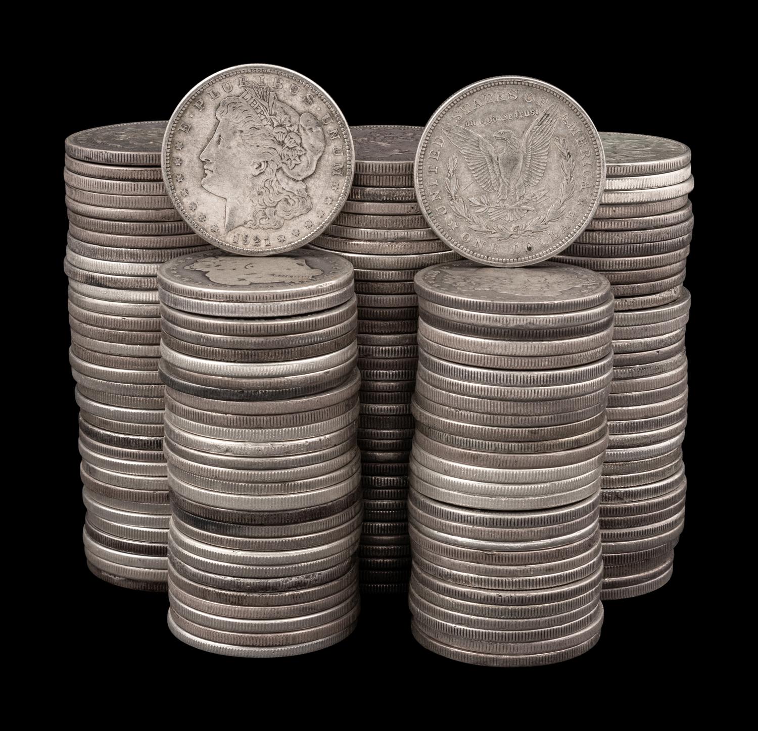 A Large Collection of Morgan $1 Coins