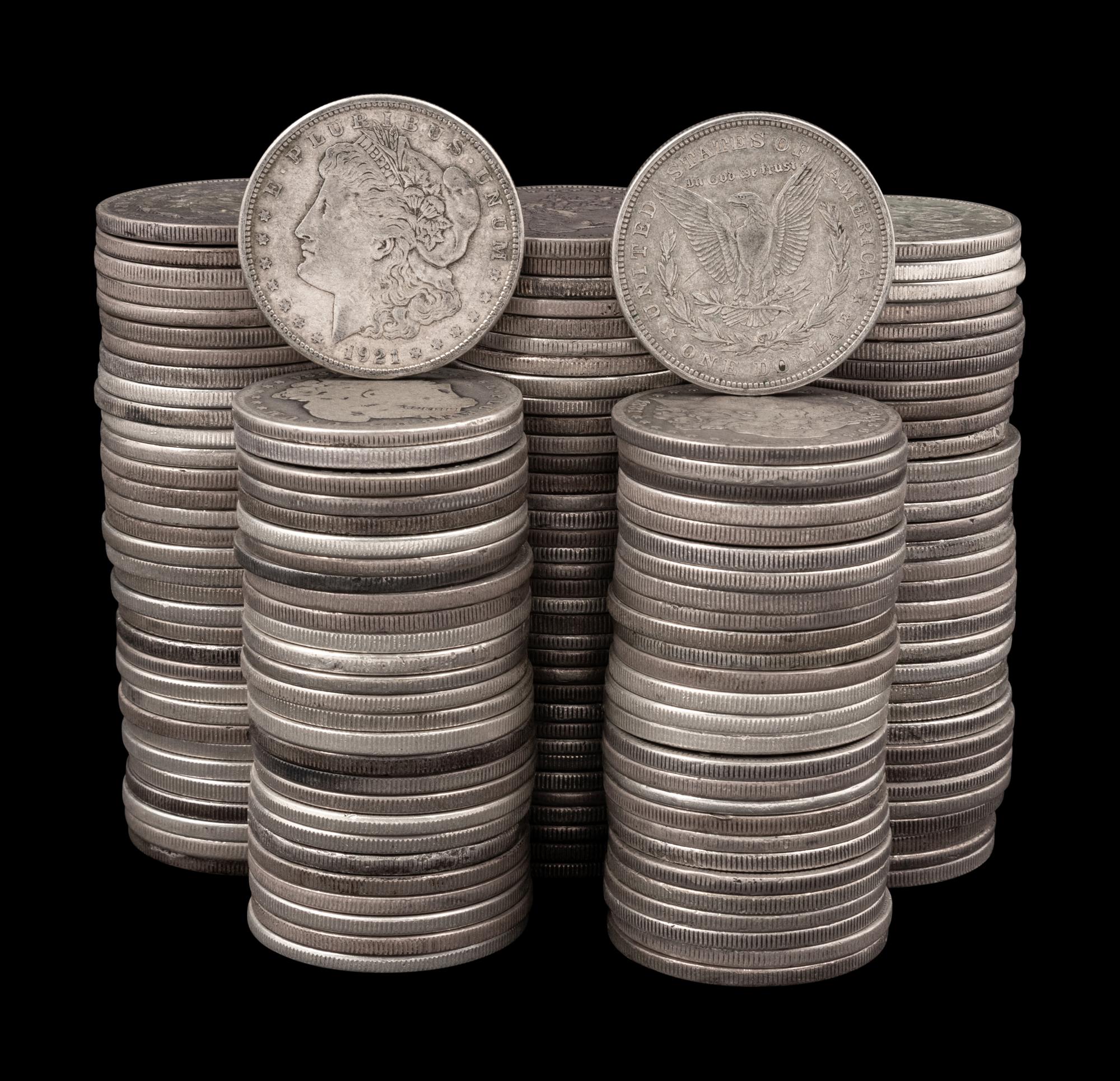 A Large Collection of Morgan $1 Coins